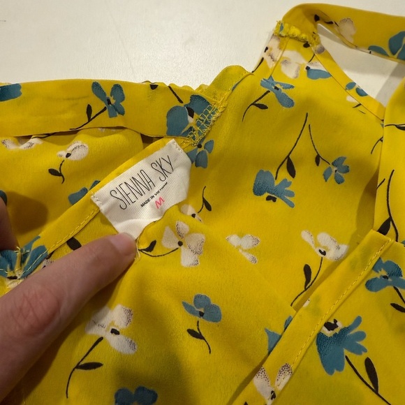 Sienna Sky Yellow Wrap Camisole Top - Picture 3 of 3